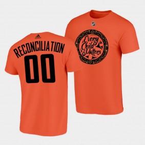 Vancouver Canucks National Day for Truth and Reconciliation #00 Orange T-Shirt Limited