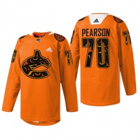 Tanner Pearson Canucks 2022 First Nations Night Orange Jersey Every Child Matters