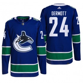 Vancouver Canucks 2022 Home Jersey Travis Dermott Blue #24 Primegreen Authentic Pro Uniform