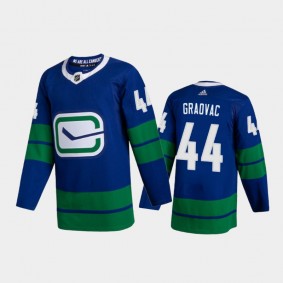 Vancouver Canucks Tyler Graovac #44 Alternate Blue 2020-21 Authentic Player Jersey