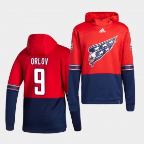 Washington Capitals Dmitry Orlov 2021 Reverse Retro Red Authentic Pullover Special Edition Hoodie