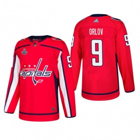 Men's Washington Capitals Dmitry Orlov #9 Home Red Authentic Player Cheap Jersey