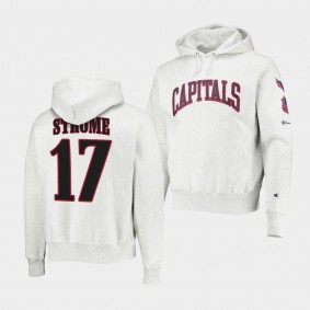 Washington Capitals Dylan Strome Champion Gray Capsule II Pullover Hoodie