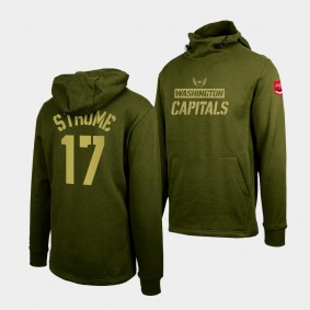 Washington Capitals Dylan Strome Thrive Olive Levelwear Hoodie