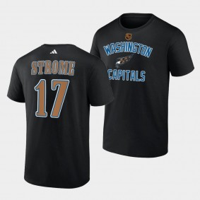 Washington Capitals Reverse Retro 2.0 Dylan Strome #17 Black T-Shirt Wheelhouse