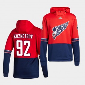 Washington Capitals Evgeny Kuznetsov 2021 Reverse Retro Red Authentic Pullover Special Edition Hoodie