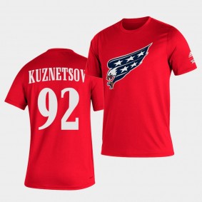 Washington Capitals Evgeny Kuznetsov 2021 Reverse Retro Red Special Edition Men T-Shirt