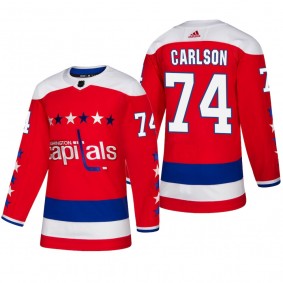 Men's Washington Capitals John Carlson #74 2018-19 Alternate Reasonable Authentic Jersey - Red