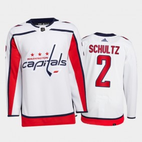 Justin Schultz Washington Capitals Primegreen Authentic Pro Jersey 2021-22 White #2 Away Uniform