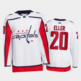 Lars Eller Washington Capitals Primegreen Authentic Pro Jersey 2021-22 White #20 Away Uniform