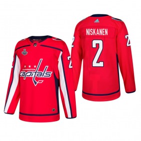 Men's Washington Capitals Matt Niskanen #2 Home Red Authentic Player Cheap Jersey