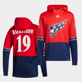 Washington Capitals Nicklas Backstrom 2021 Reverse Retro Red Special Edition Pullover Hoodie