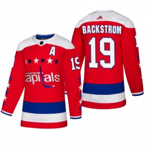Men's Washington Capitals Nicklas Backstrom #19 2018-19 Alternate Reasonable Authentic Jersey - Red