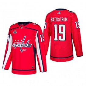 Men's Washington Capitals Nicklas Backstrom #19 Home Red Authentic Player Cheap Jersey