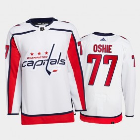 T.J. Oshie Washington Capitals Primegreen Authentic Pro Jersey 2021-22 White #77 Away Uniform