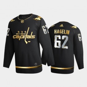 Washington Capitals Carl Hagelin #62 2020-21 Authentic Golden Black Limited Edition Jersey