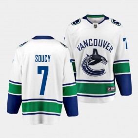 Carson Soucy Vancouver Canucks Away White #7 Breakaway Player Jersey Men's