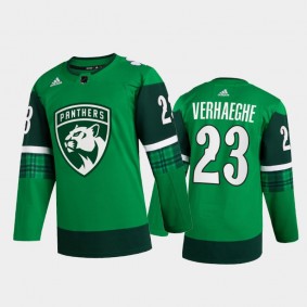 2022 Panthers St. Patricks Day Carter Verhaeghe Jersey Green