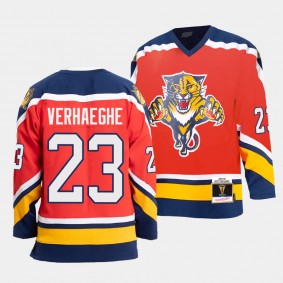 Carter Verhaeghe Florida Panthers 95-96 Authentic Blue Line Red #23 Jersey Mitchell Ness