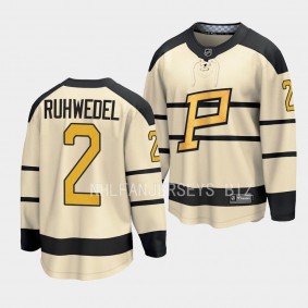 Pittsburgh Penguins Chad Ruhwedel 2023 Winter Classic Cream Player Jersey Men's