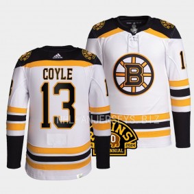 Boston Bruins 2023-24 100th Centennial Charlie Coyle #13 White Authentic Pro Jersey Men's