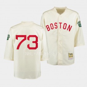 Boston Bruins 2023 Winter Classic Charlie McAvoy Cream #73 Throwback Baseball Jersey