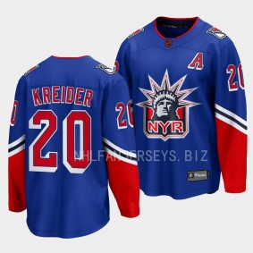 Special Edition 2.0 New York Rangers Chris Kreider #20 Breakaway Jersey Blue