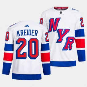 Chris Kreider 2024 NHL Stadium Series Authentic Player New York Rangers #20 White Jersey Primegreen