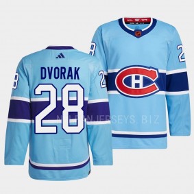 Christian Dvorak Montreal Canadiens 2022 Reverse Retro 2.0 Blue #28 Authentic Primegreen Jersey Men's