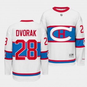 Christian Dvorak Montreal Canadiens Winter Classic 2016 White #28 Jersey Throwback