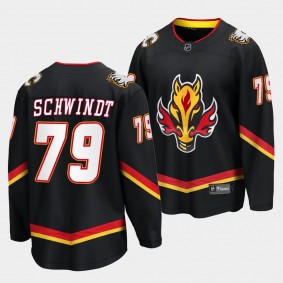 Calgary Flames #79 Cole Schwindt Alternate 2022-23 Black Breakaway Player Jersey