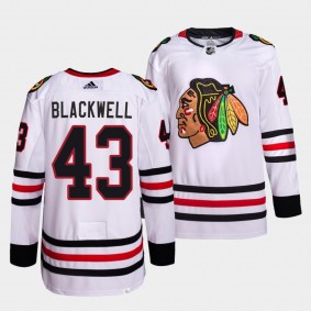 Chicago Blackhawks Primegreen Authentic Colin Blackwell #43 White Jersey Away