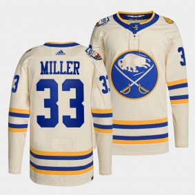 Buffalo Sabres 2022 Heritage Classic Colin Miller #33 White Jersey Primegreen Authentic