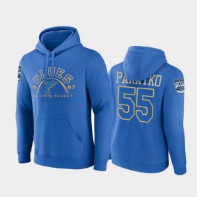 St. Louis Blues 2022 Winter Classic Colton Parayko Blue Twin Cities Hoodie #55