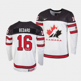 Canada 2023 IIHF World Junior Championship Connor Bedard #16 White Jersey