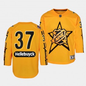 Winnipeg Jets #37 Connor Hellebuyck 2024 NHL All-Star Game Premier Yellow Youth Jersey