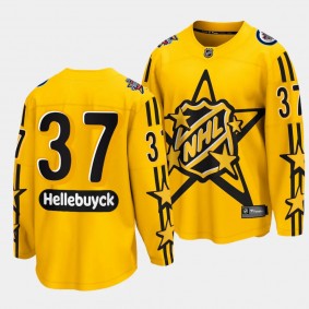 Connor Hellebuyck Winnipeg Jets 2024 NHL All-Star Game Yellow #37 Breakaway Jersey Men's