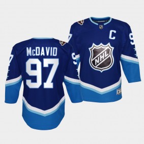 Connor McDavid Youth Jersey Oilers 2022 NHL All-Star Blue Western Jersey