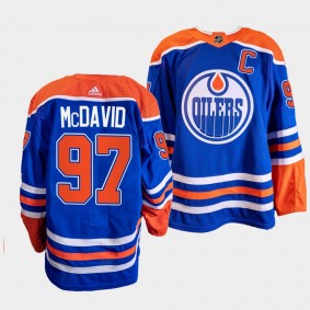 Connor McDavid Oilers 2022-23 Primegreen Authentic Blue Jersey #97 Home