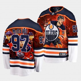 Connor McDavid Oilers #97 Stars of Game Jersey White Fashion