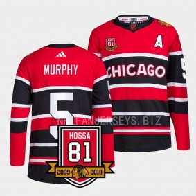 Chicago Blackhawks Only One 81 Connor Murphy #5 Red Reverse Retro 2.0 Jersey Men's