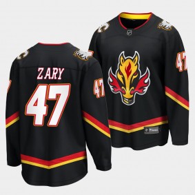 Calgary Flames #47 Connor Zary Alternate 2022-23 Black Breakaway Player Jersey