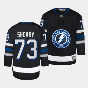 Tampa Bay Lightning #73 Conor Sheary 2023-24 Alternate Premier Player Black Youth Jersey