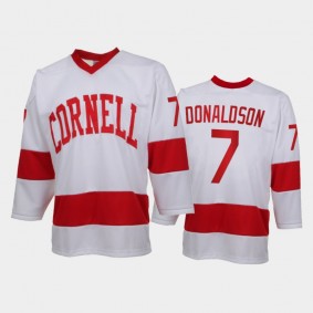 Cornell Big Red Cam Donaldson #7 College Hockey White Replica Jersey