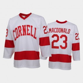 Cornell Big Red Jacob MacDonald #23 College Hockey White Replica Jersey