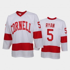 Cornell Big Red Joakim Ryan #5 College Hockey White Replica Jersey