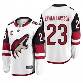 Men's Arizona Coyotes Oliver Ekman-Larsson #23 Away White Fanatics Branded Player Cheap Jersey