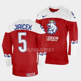 Czech Republic #5 David Jiricek 2023 IIHF World Junior Championship Jersey Red