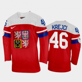 Czech Republic David Krejci 2022 Bejing Olympics Red #46 Jersey Hockey