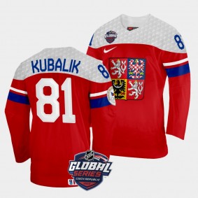 Dominik Kubalik 2022 NHL Global Series Czech Republic #81 Red Home Jersey Men